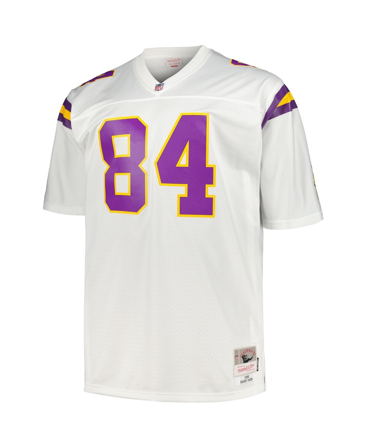 Men's Mitchell & Ness Randy MossMinnesota Vikings Big and Tall 1998 Legacy Retired Player Jersey - White