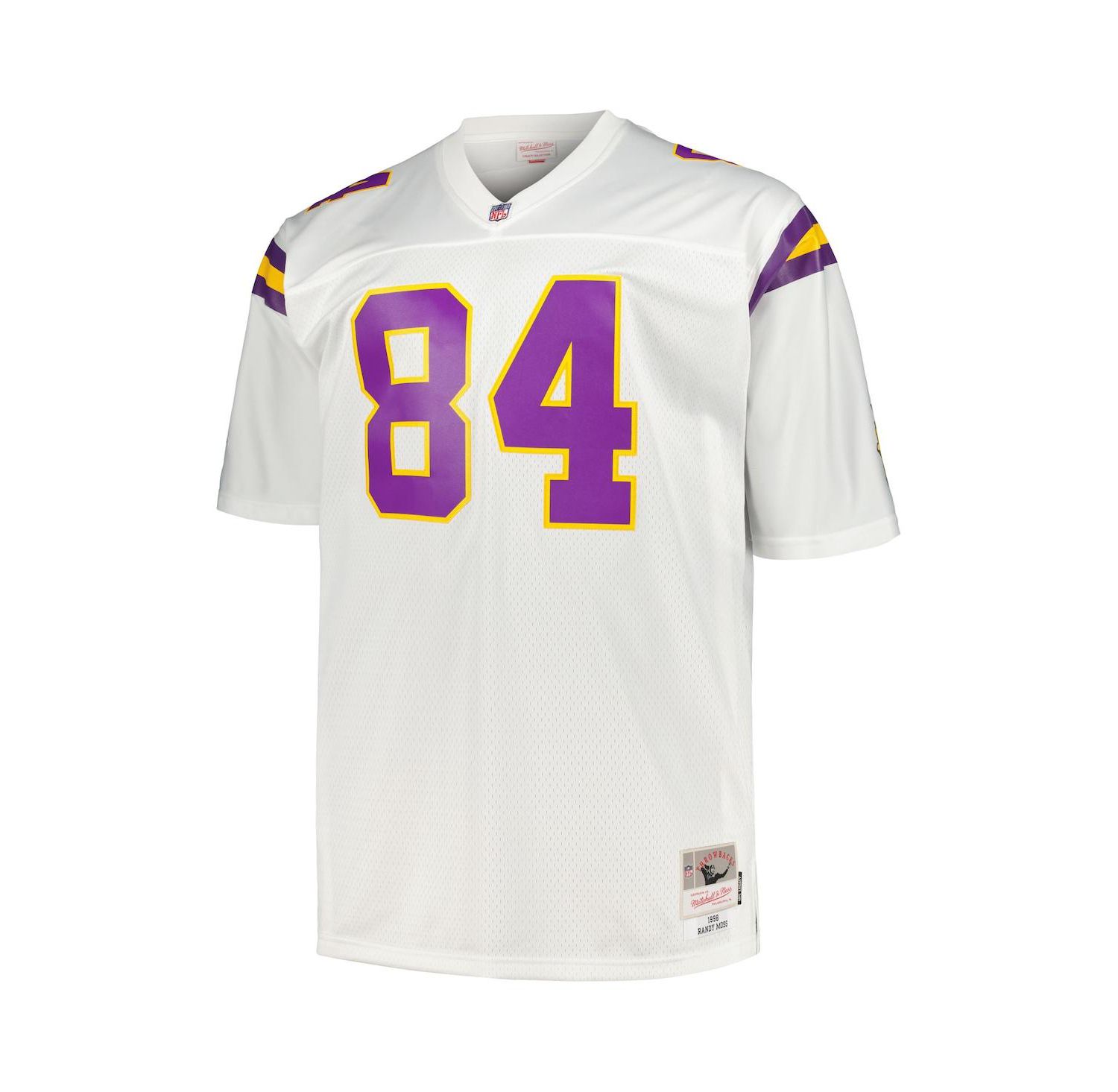 Men's Randy Moss White Minnesota Vikings Big and Tall 1998 Legacy Retired Player Jersey