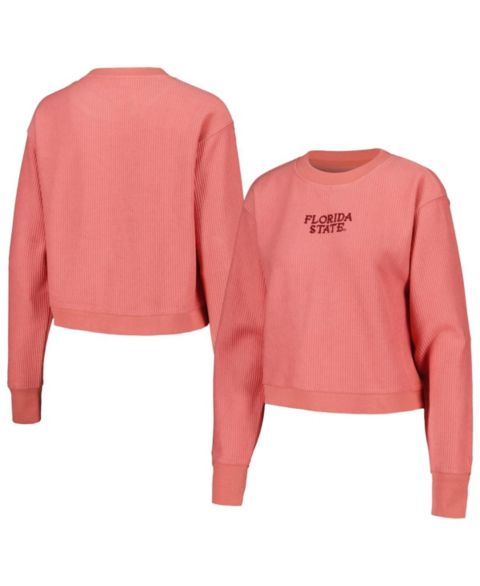 Женская толстовка League Collegiate Wear Coral Florida State Seminoles Timber Cropped Pullover