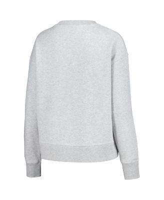 Women's Ash LSU Tigers Boxy Pullover Sweatshirt