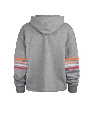 Women's Heather Gray Distressed Tampa Bay Buccaneers Upland Bennett Pullover Hoodie