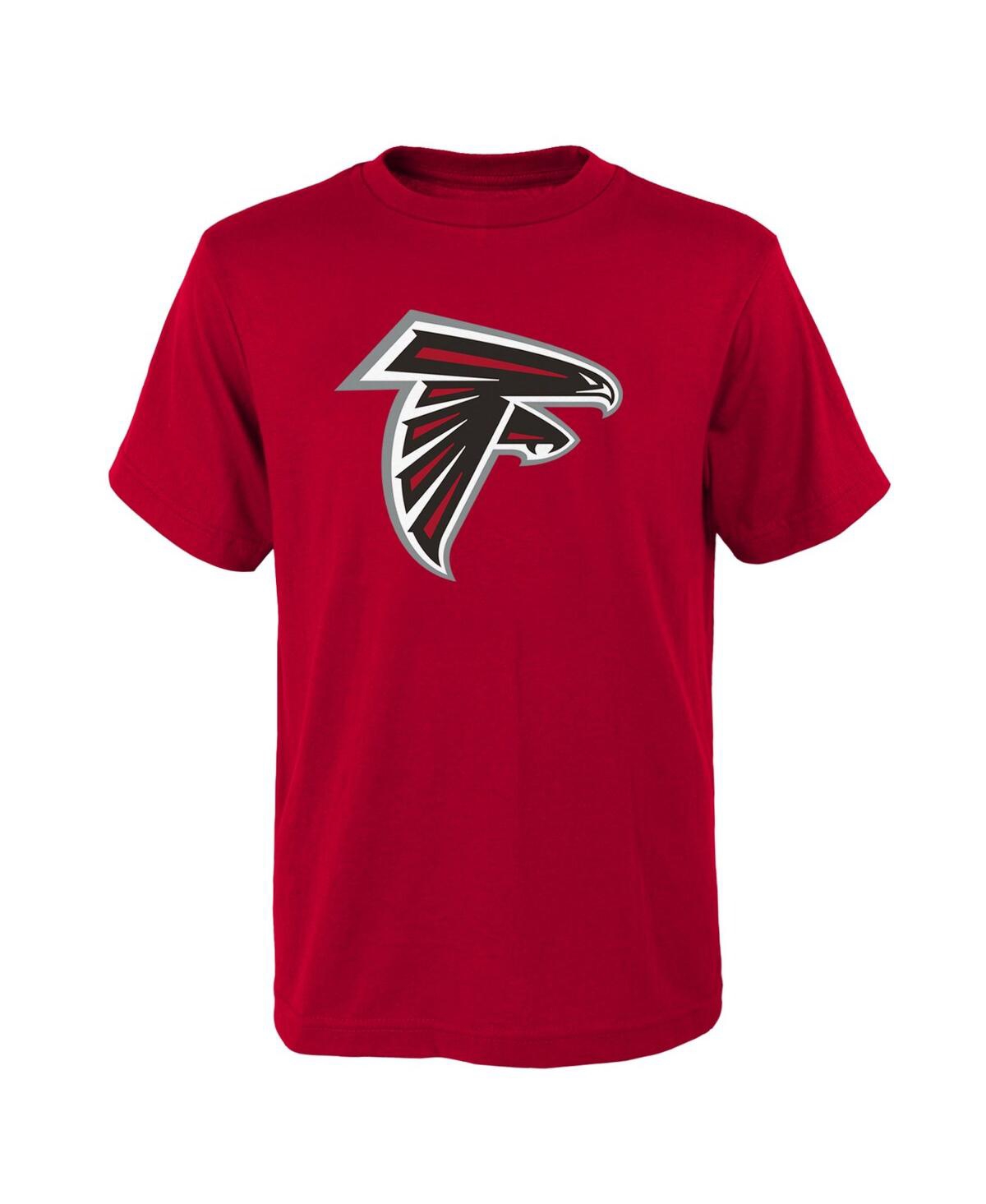 Outerstuff Kids' Big Boys Red Atlanta Falcons Primary Logo T-shirt