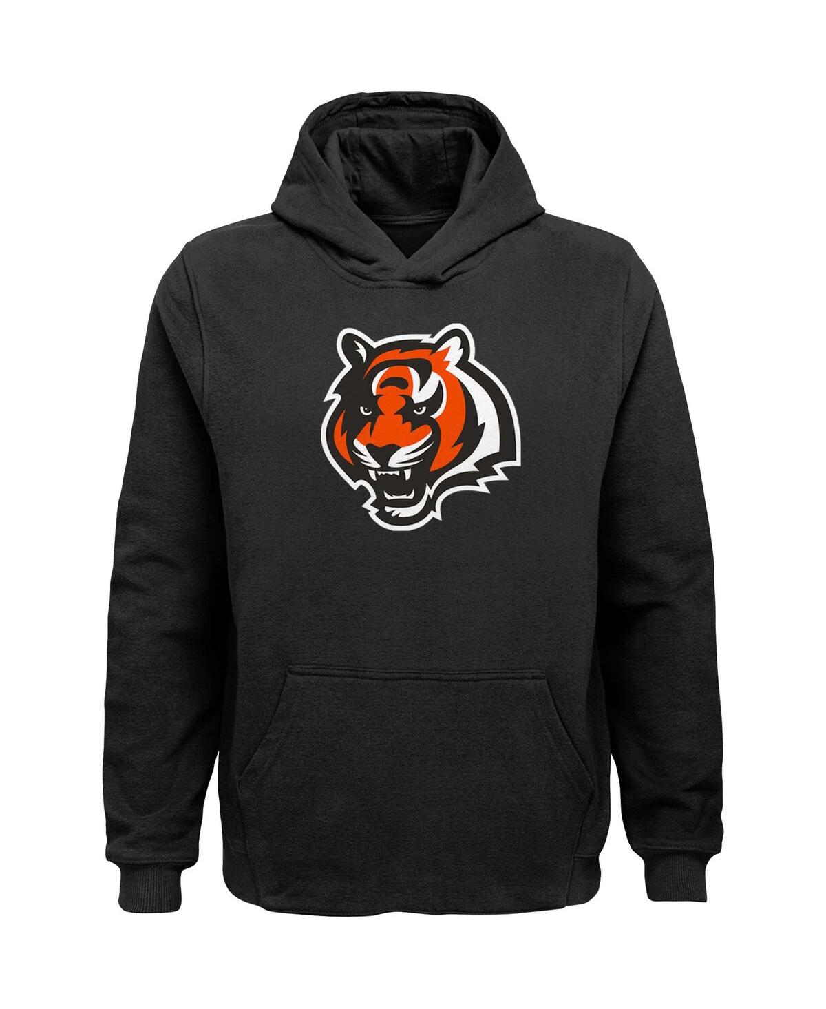 Shop Outerstuff Big Boys Black Cincinnati Bengals Team Logo Pullover Hoodie