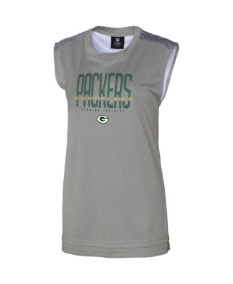 Women's Gray Green Bay Packers No Sweat Tank Top
