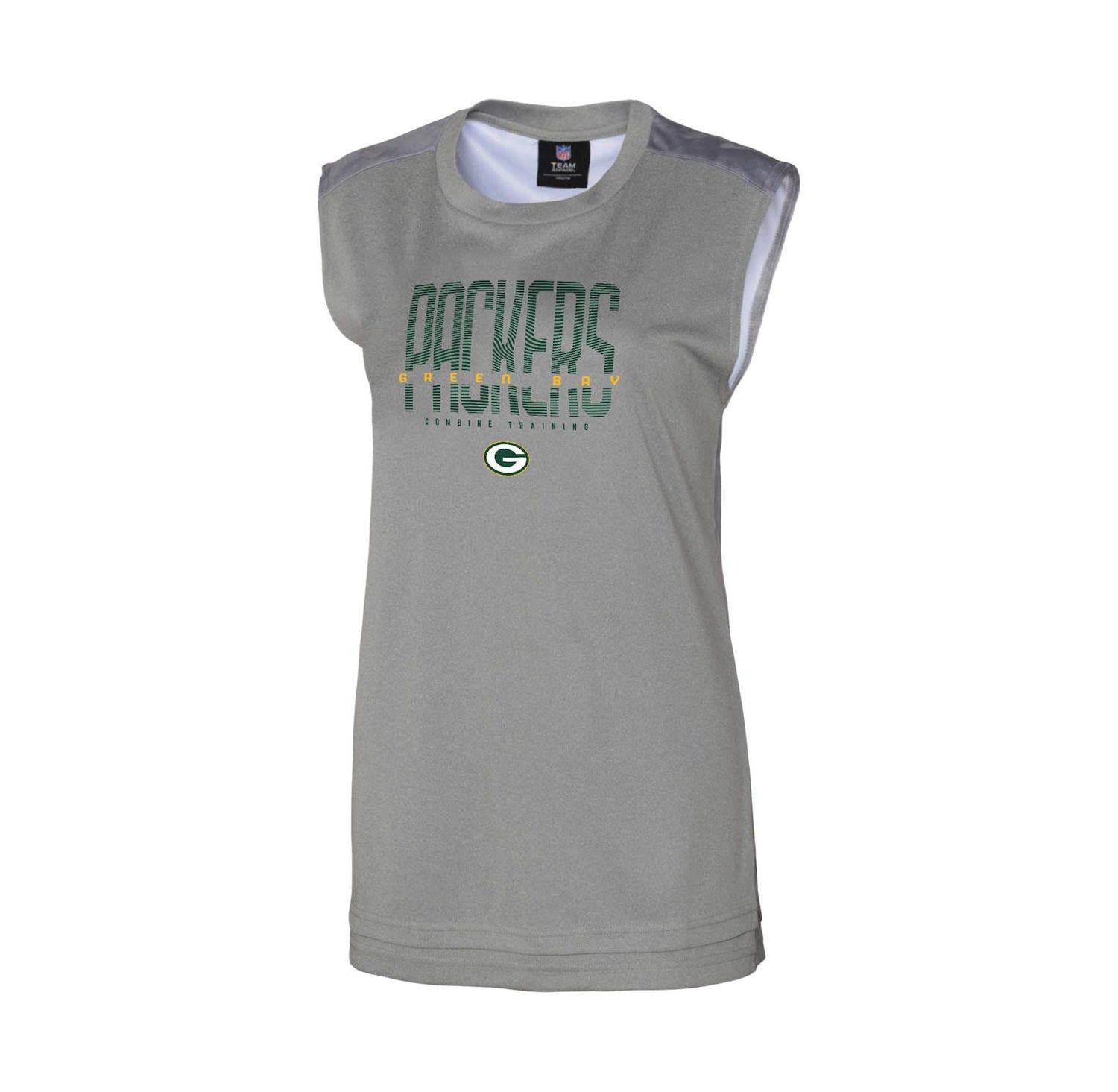 Women's Gray Green Bay Packers No Sweat Tank Top