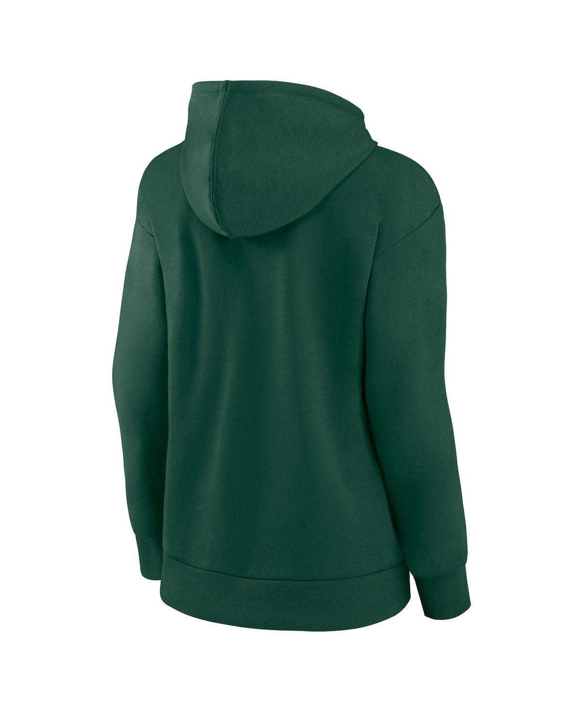 Shop Fanatics Women's  Green Miami Hurricanes Evergreen Campus Pullover Hoodie