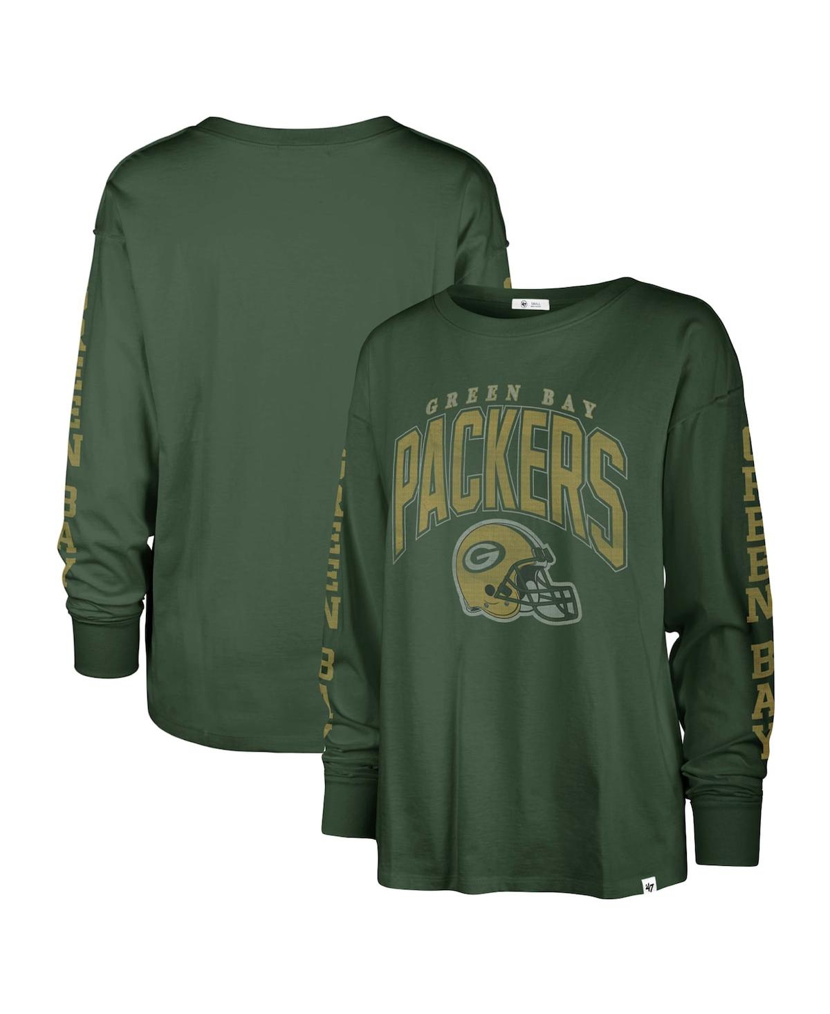 47 Brand Women's ' Green Distressed Green Bay Packers Tom Cat Long Sleeve T-shirt