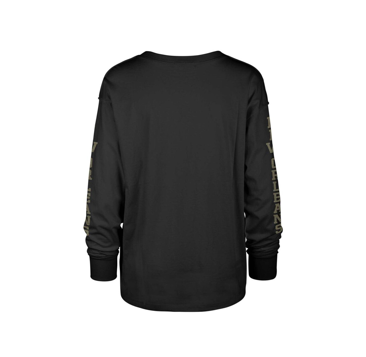Women's Black Distressed New Orleans Saints Tom Cat Long Sleeve T-shirt