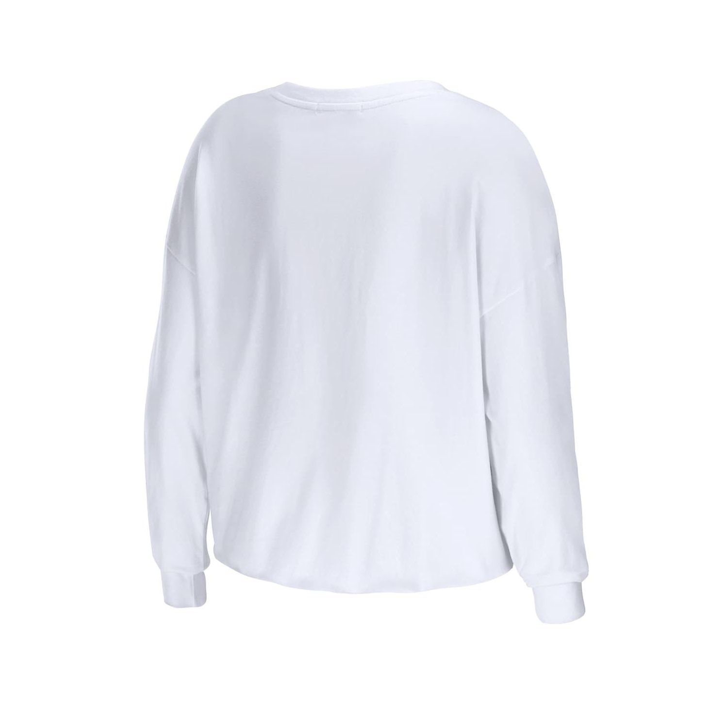 Women's White Ohio State Buckeyes Diamond Long Sleeve Cropped T-shirt