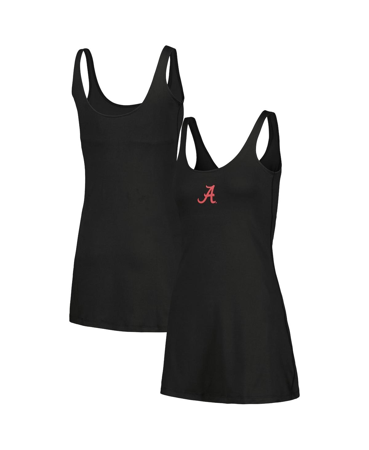 Zoozatz Women's  Black Alabama Crimson Tide Logo Scoop Neck Dress