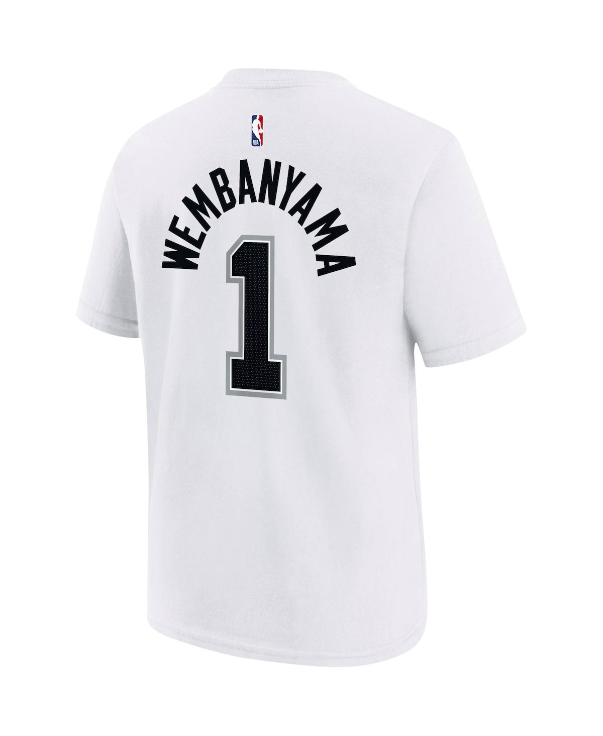 Big Boys Nike Victor WembanyamaSan Antonio Spurs Name and Number Association T-shirt - White