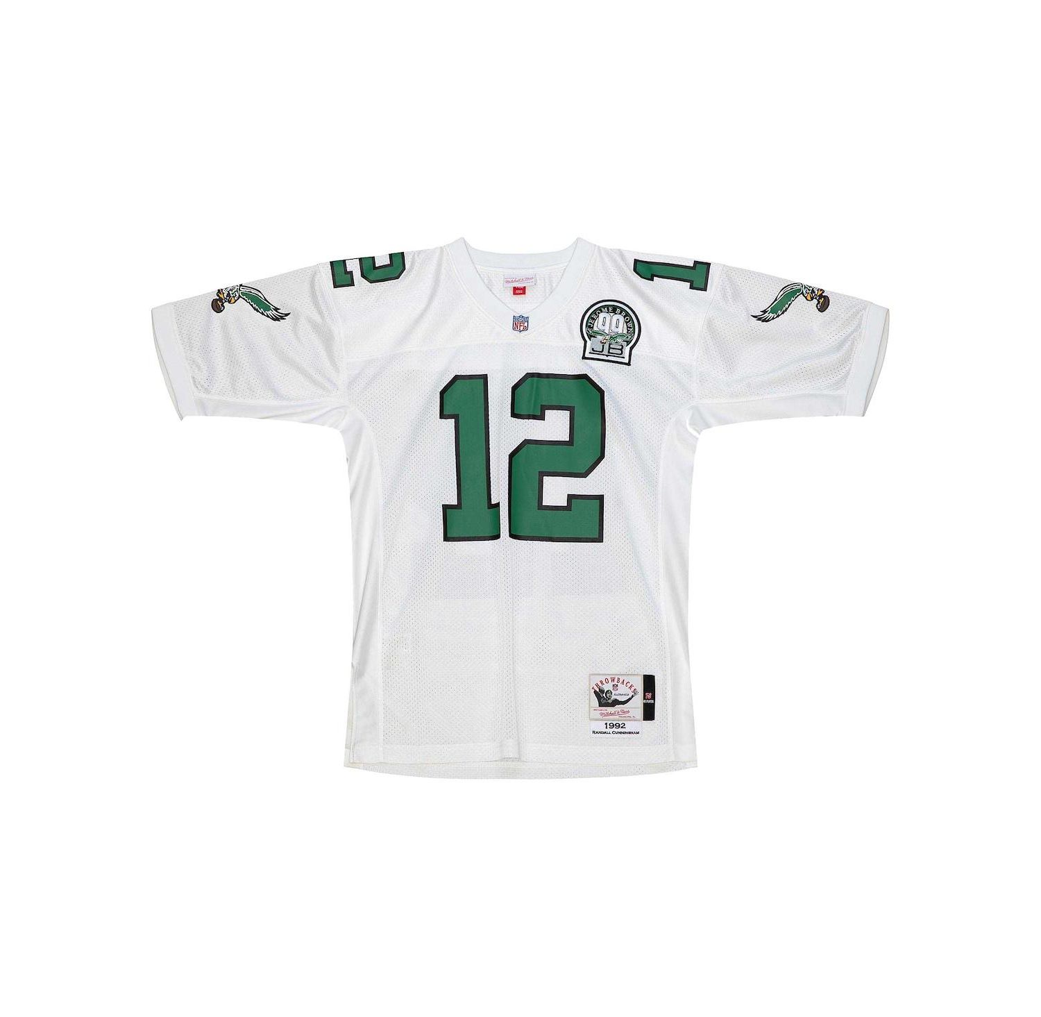 Men's Randall Cunningham White Philadelphia Eagles 1992 Authentic Jersey