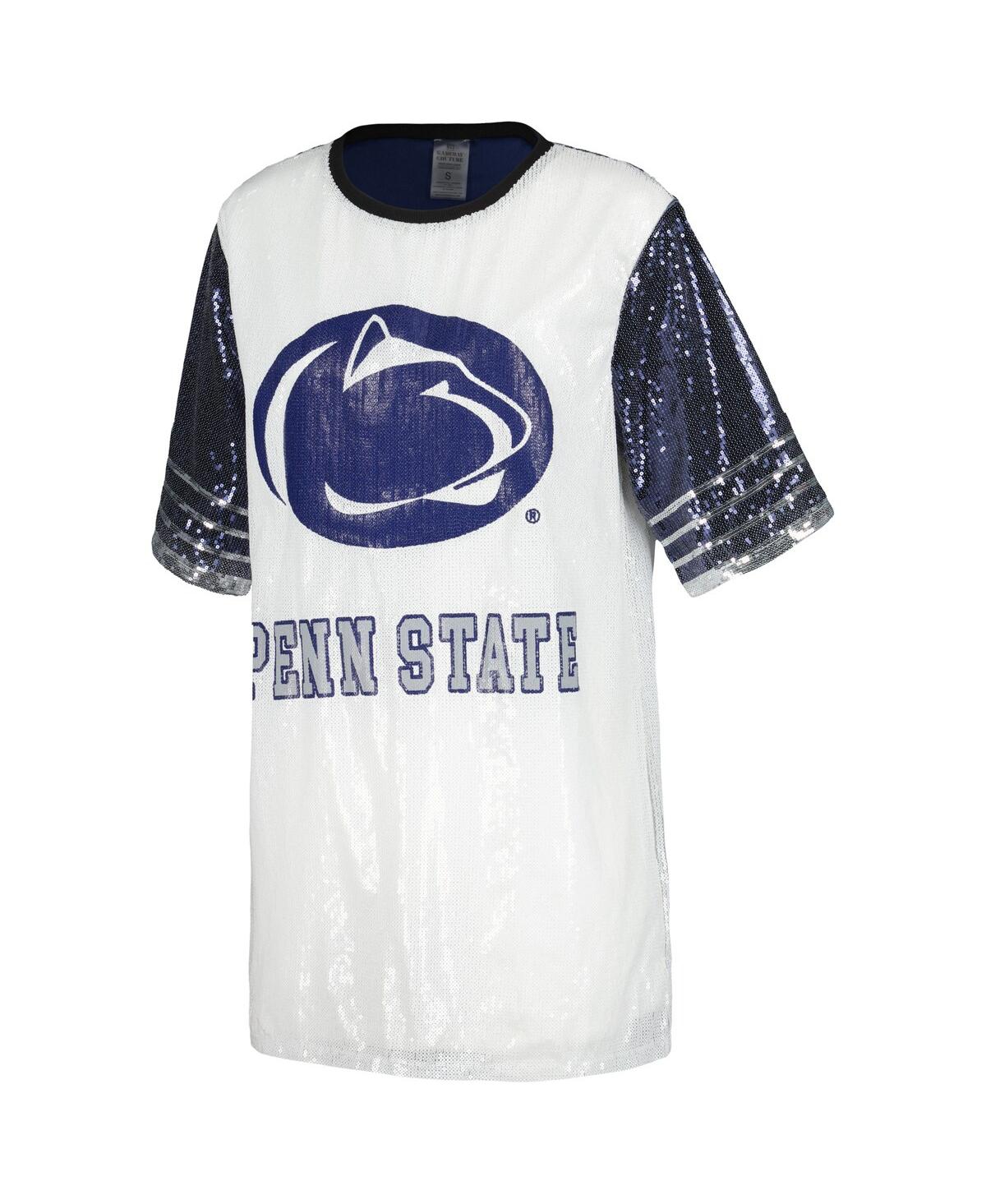 Shop Gameday Couture Women's  White Penn State Nittany Lions Chic Full Sequin Jersey Dress