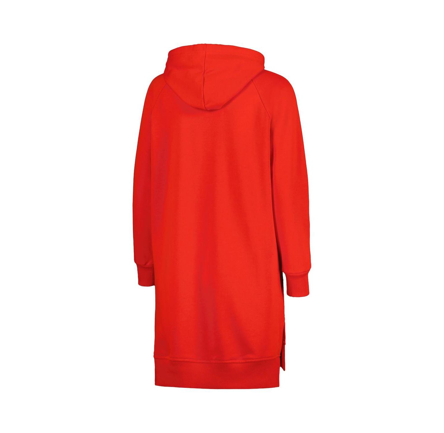 Women's Scarlet Ohio State Buckeyes Take a Knee Raglan Hooded Sweatshirt Dress