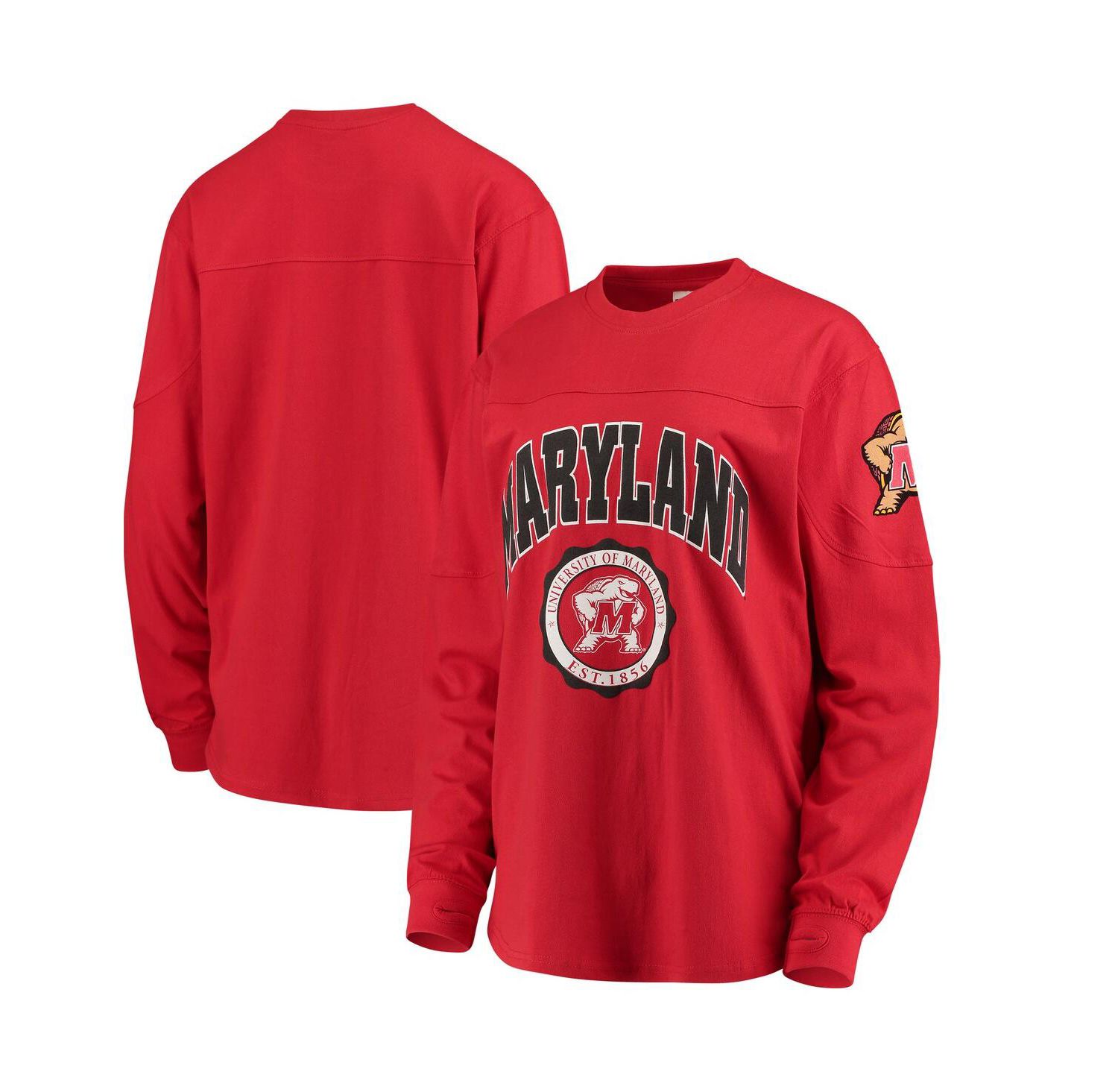 Women's Red Maryland Terrapins Edith Long Sleeve T-shirt