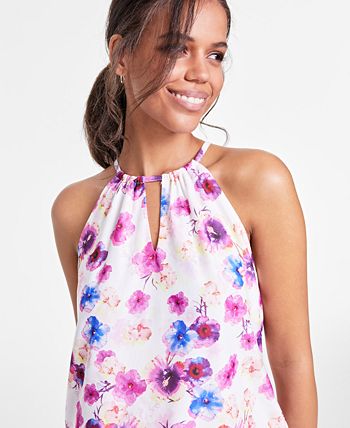 Women's Floral-Print Halter Top, Created for Macy's