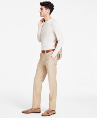 HUGO - Men's Modern-Fit Tan Suit Pants