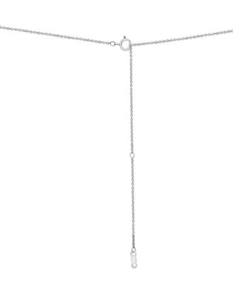 Diamond Flower Cluster Pendant Necklace (1 ct. t.w.) in 14k White Gold, 16" + 4" extender, Created for Macy's