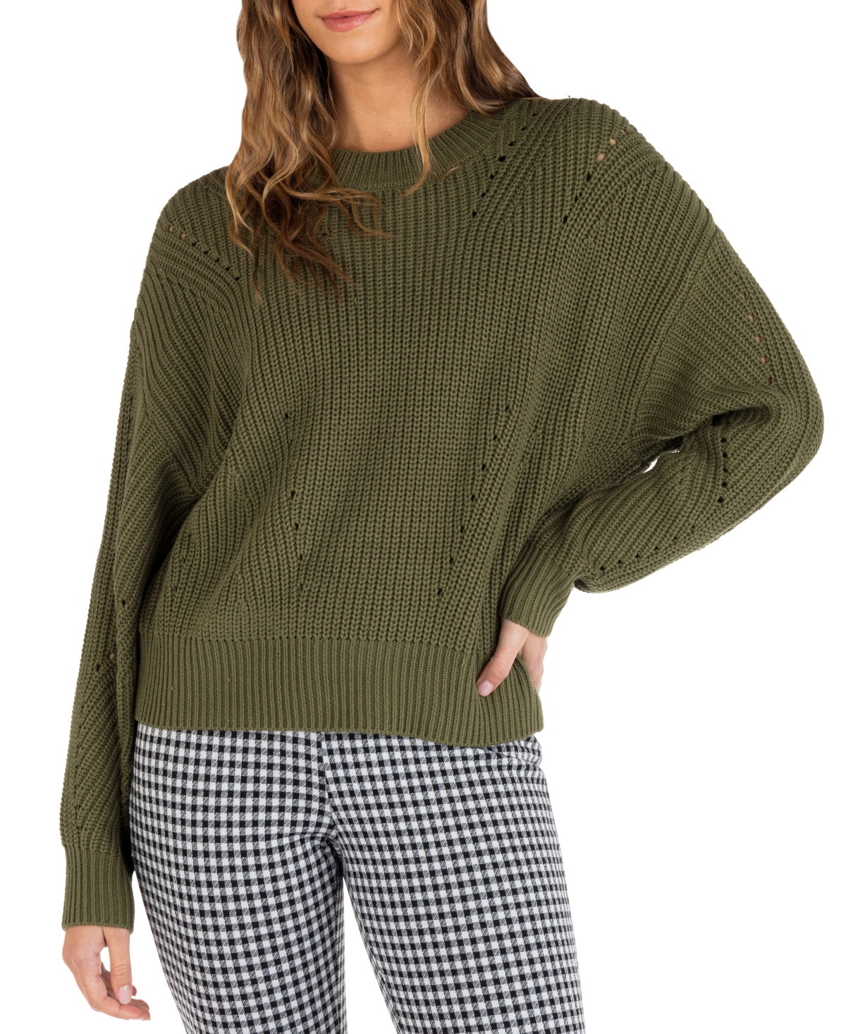 Juniors' My Crush Sweater - Olive