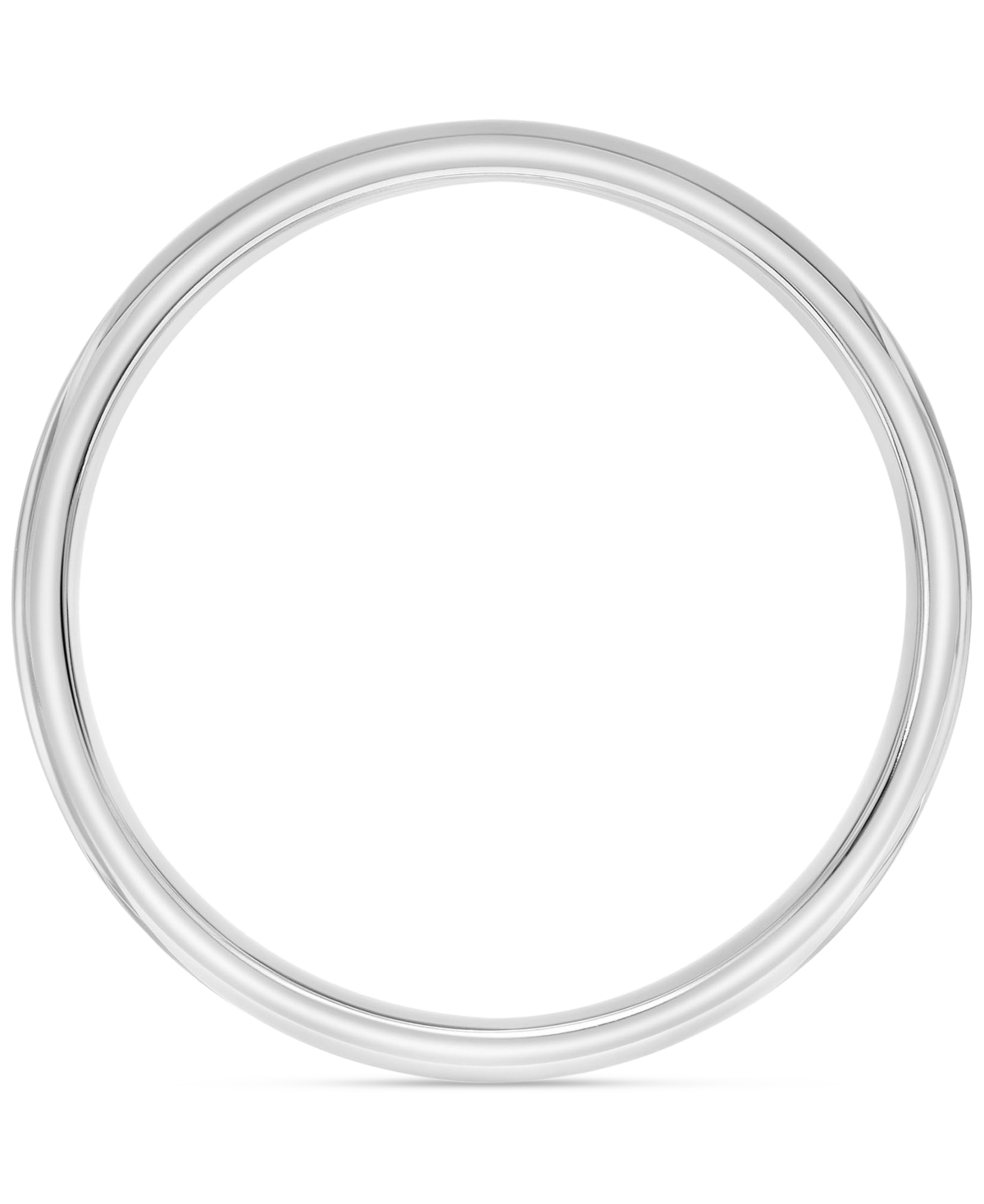 Macy's Men's Polished Comfort Fit Wedding Band In Platinum In Platinum