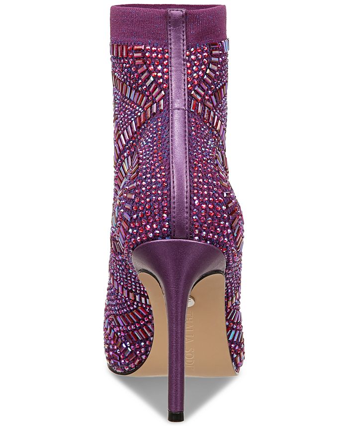 Thalia Sodi Women's Kami Embellished Dress Booties - Macy's