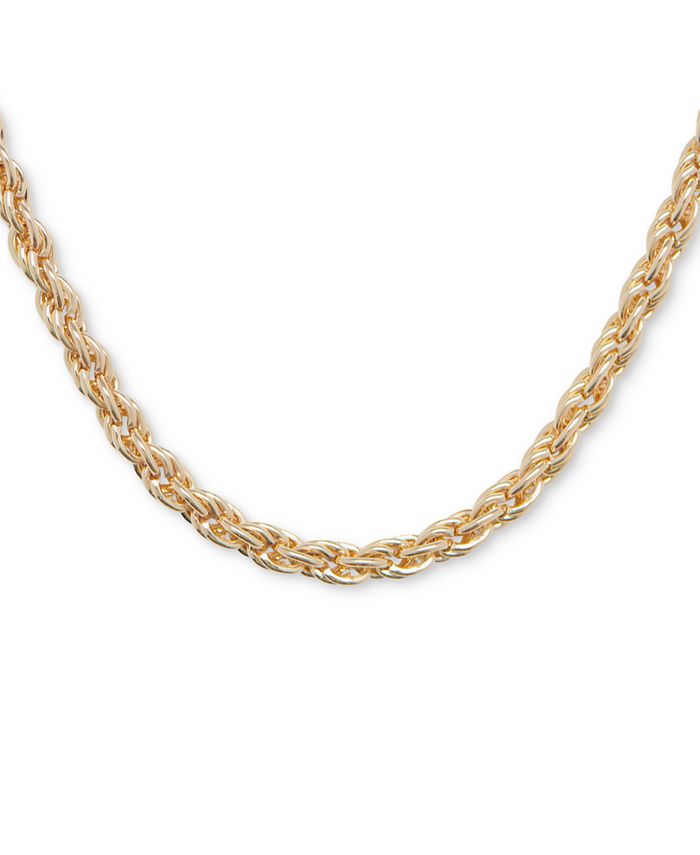 Lucky Brand GoldTone Twisted Chain Collar Necklace, 153/4" + 2" extender Macy's