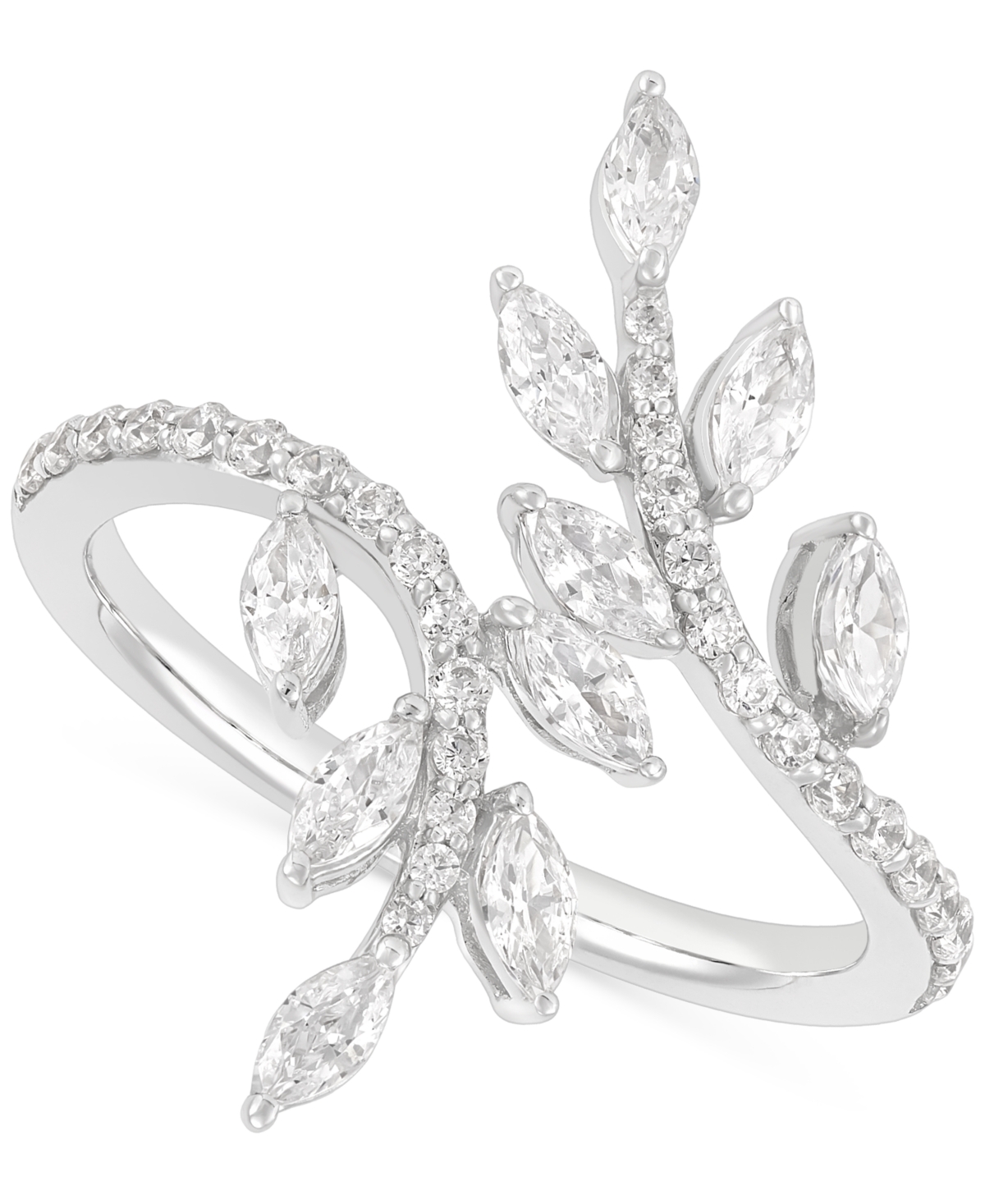 Grown With Love Lab Grown Diamond Marquise & Round Vine Ring (1-1/4 Ct. T.w.) In 14k White Gold