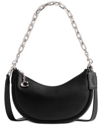 COACH Mira Glovetanned Leather Small Shoulder Bag with Chain - Macy