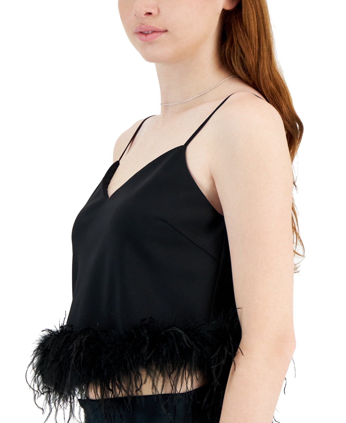 Shop Lucy Paris Women's Cyra V-neck Sleeveless Tank Top In Black