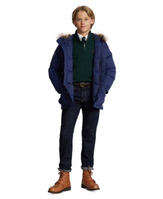 Polo Ralph Lauren Big Boys Water-Resistant Down Parka Jacket - Macy's
