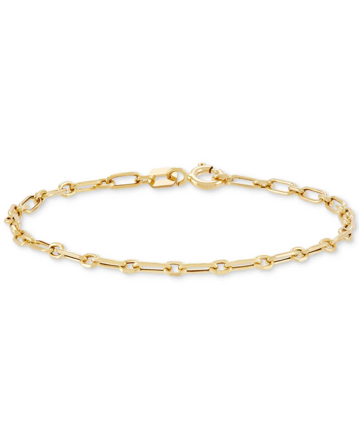 Italian Gold Paperclip Link Chain Bracelet In 14k Gold In Yellow Gold