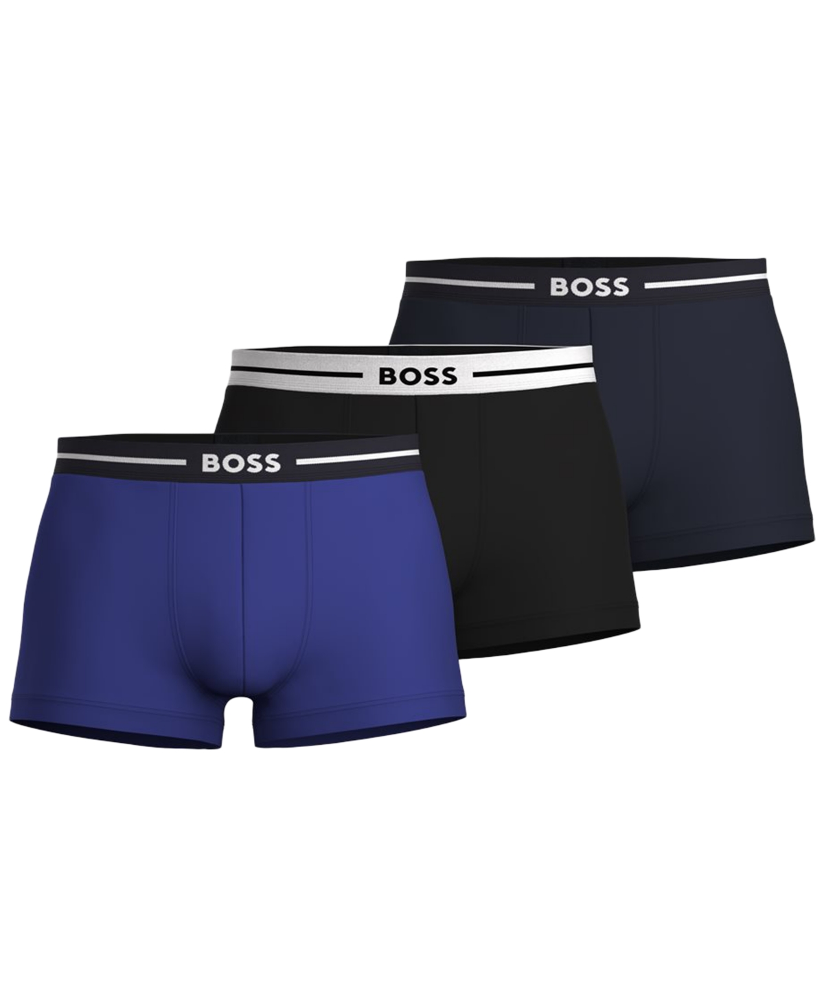 Hugo Boss Boss 3-pack Power Stretch Cotton Trunks In Open Miscellaneous