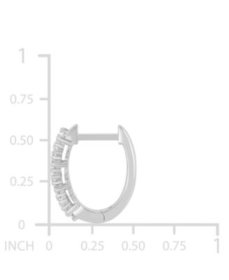 Lab Grown Small Diamond Hoop Earrings (1/2 ct. t.w.) in Sterling Silver or 14k Gold-Plated Sterling Silver