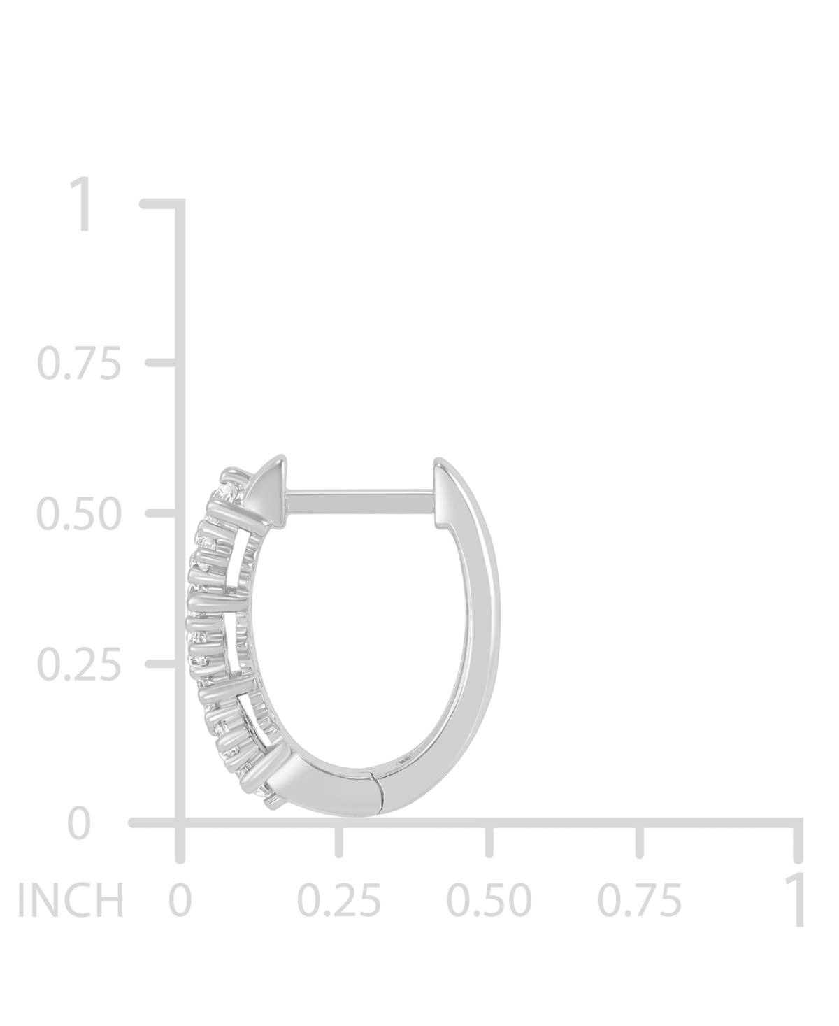 Lab Grown Diamond Hoop Earrings (1/2 ct. t.w.) or 14k Gold-Plated Sterling Silver - Sterling Silver