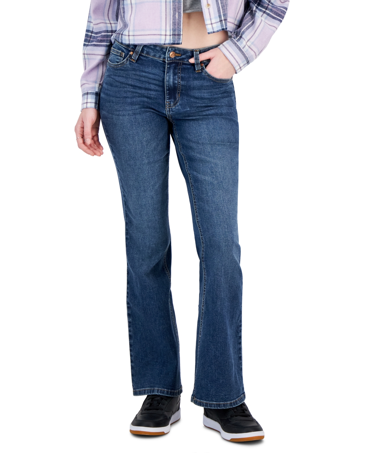 Shop Celebrity Pink Juniors' Mid-rise Bootcut Jeans In Bonnie