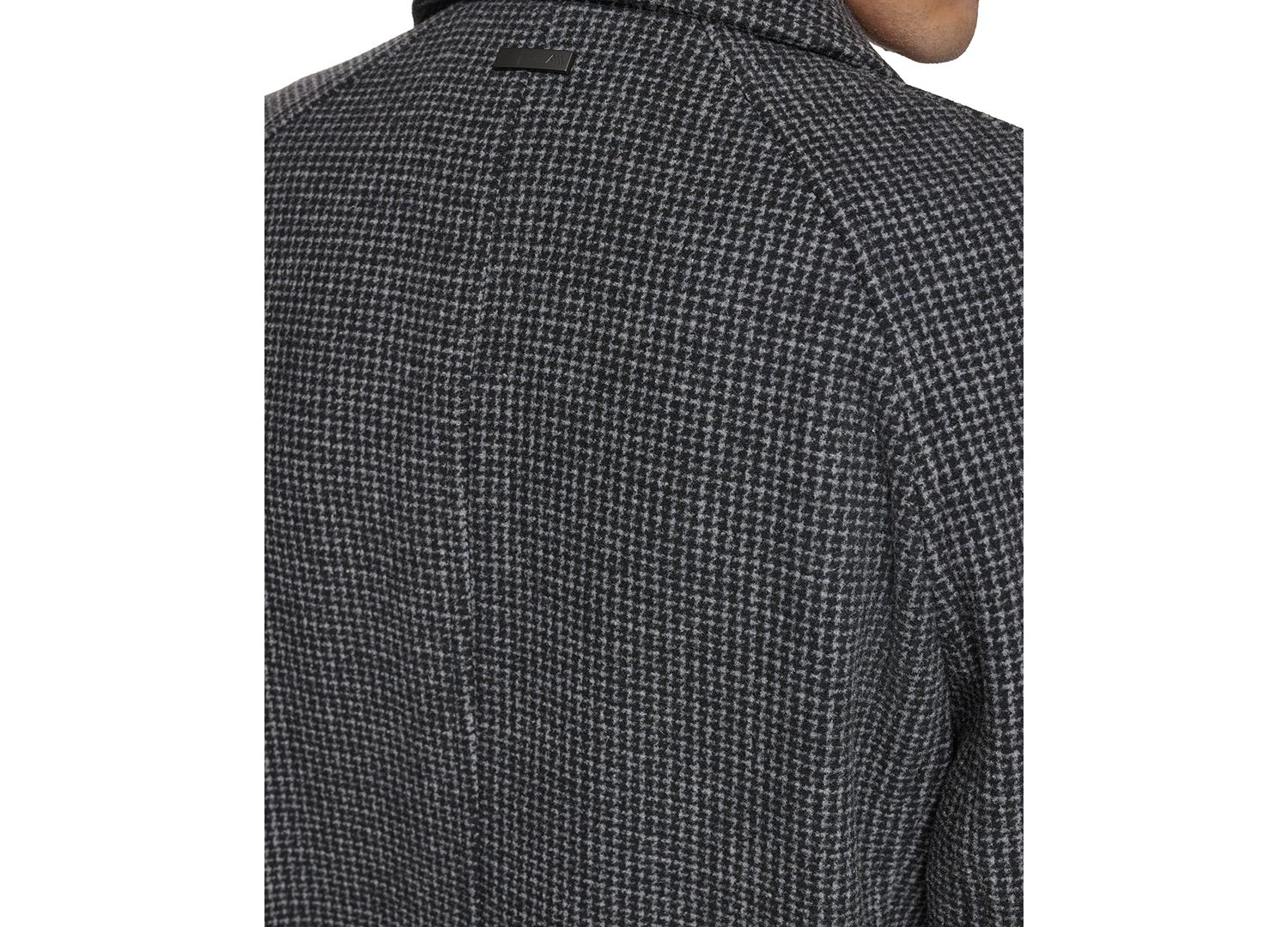 Men's Rennel Houndstooth Single-Breasted Topcoat