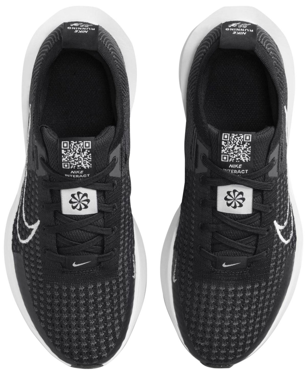 Nike Women's Interact Running Sneakers From Finish Line In Black,white