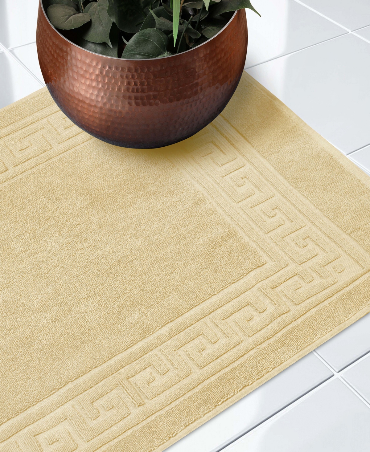 Superior Cotton Greek Key Infinity Border 2-Pc. Bath Rug Set