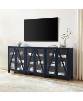 Furniture Cassai 3 Piece Medium-Density Fiberboard (MDF) Media Sideboard Cabinet Set