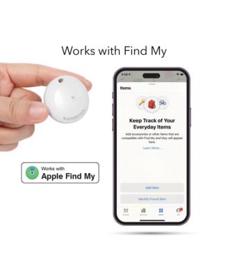 WTag Bluetooth Tracker - MFi Certified Luggage Trackers, Key Tracker, Pet Tracker, Phone Tracker, and More - Works with Apple Find My (Not Compatible with Android) (Black)