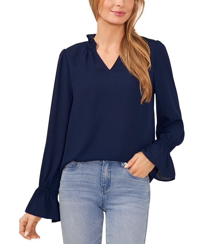 Cece one shoulder long sleeve blouse outlet