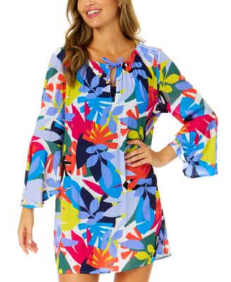 dkny one shoulder convertible swim dress