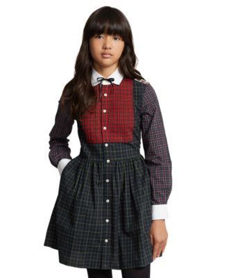 Macy's Polo Ralph LaurenGirls' 7-16 Long-Sleeve Plaid Shirt Dress main image 1
