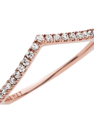 Cubic Zirconia Timeless Sparkling Wishbone Ring