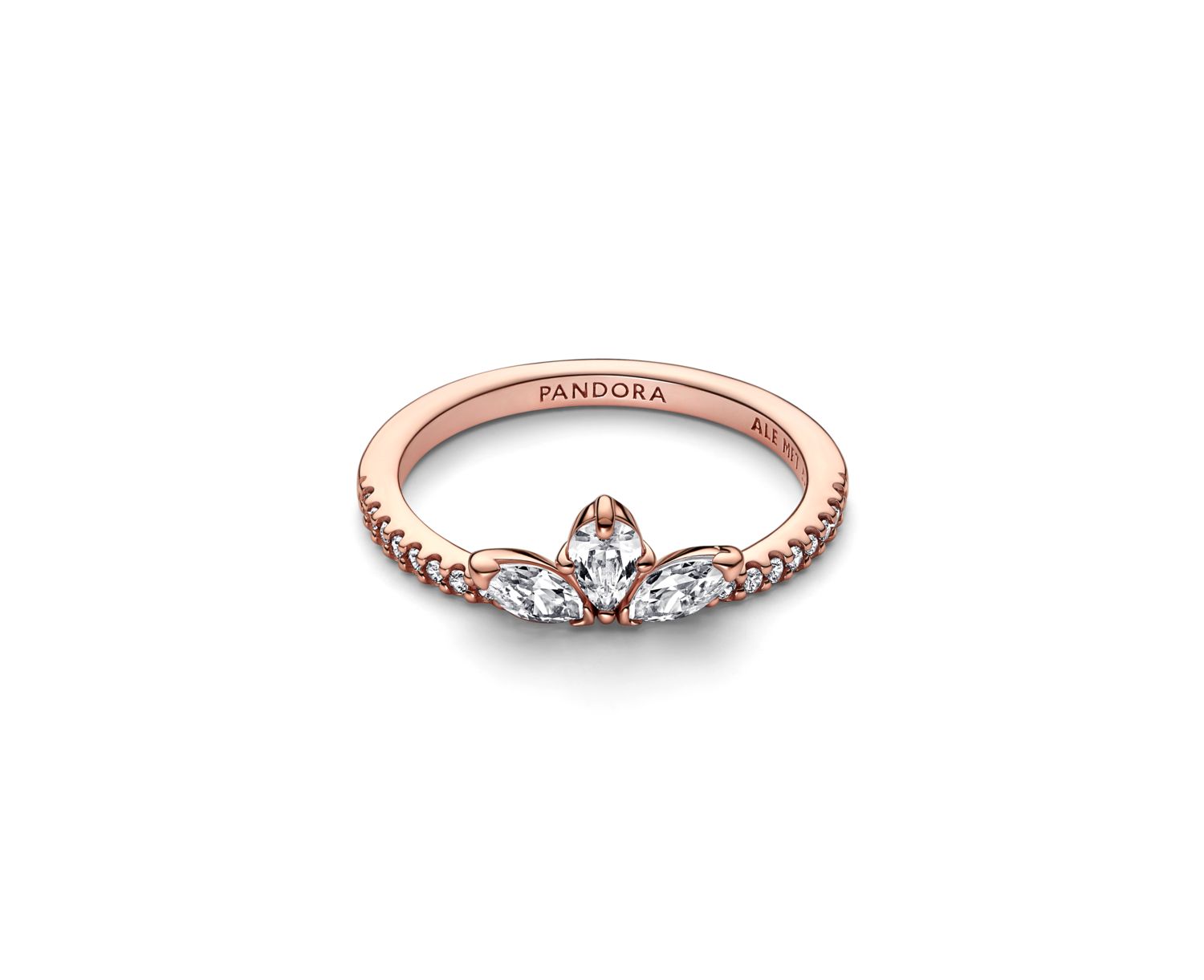 Cubic Zirconia Timeless Sparkling Herbarium Cluster Ring