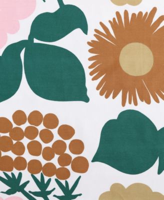 CLOSEOUT! Pieni Kukkatori Cotton 3 Piece Duvet Cover Set, King