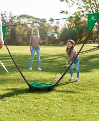 Badminton Net Outdoor Game, Badminton Set, Rackets Shuttlecocks Combo for Kids Family Portable, No Tools Required, Portable Storage Base