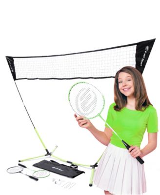 Badminton Net Outdoor Game, Badminton Set, Rackets Shuttlecocks Combo No Tools Required, Portable