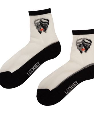 Women's Femme Fatale 2 Pairs of Sheer Crew Socks