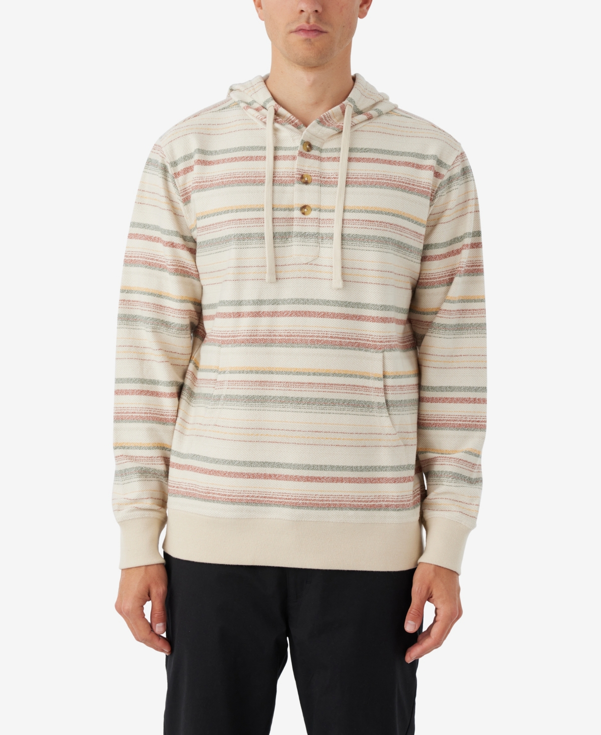 O'Neill Men's Newman Knit Fleece Pullover Hoodie - Cream3